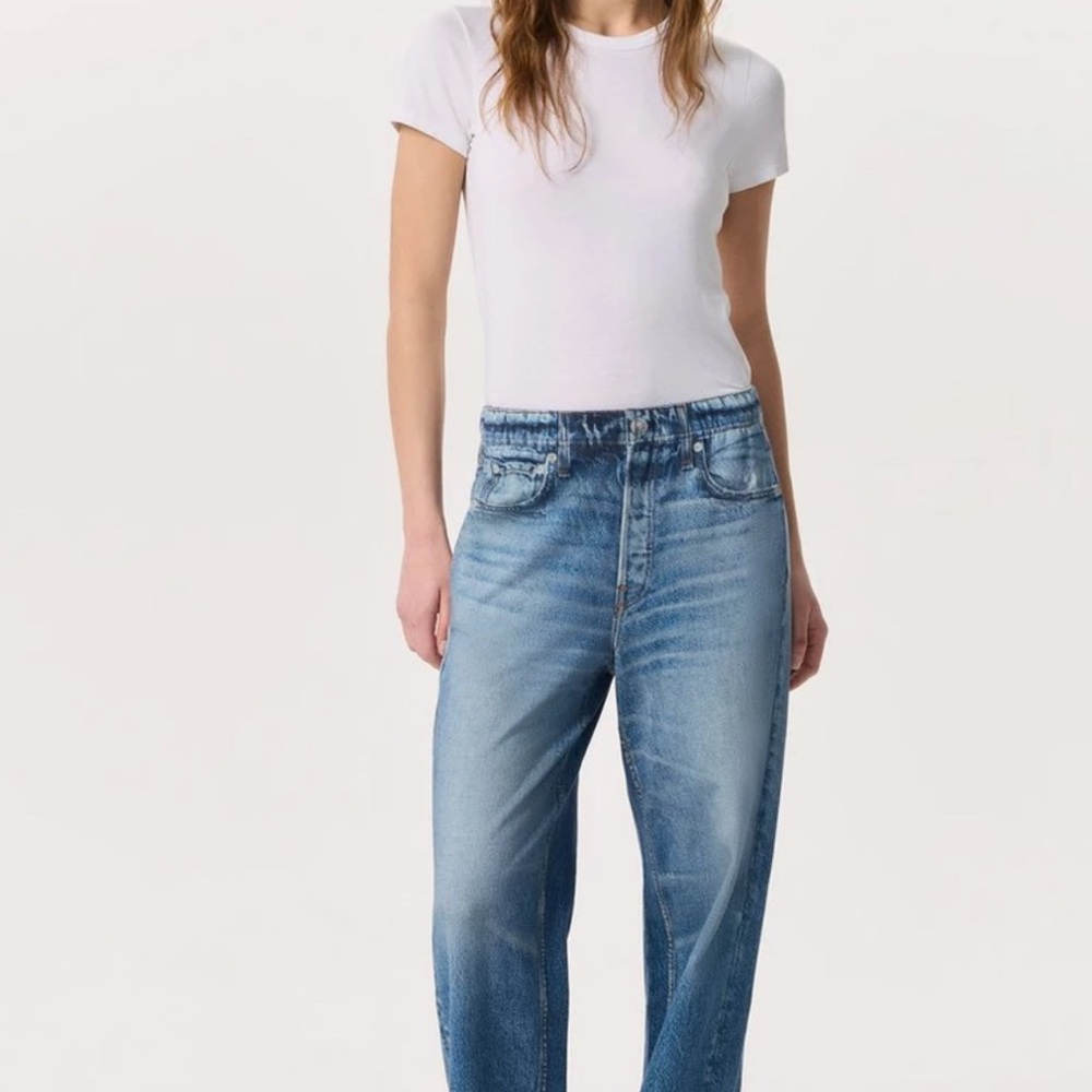 Rag & Bone Blue Straight Leg Miramar Jeans